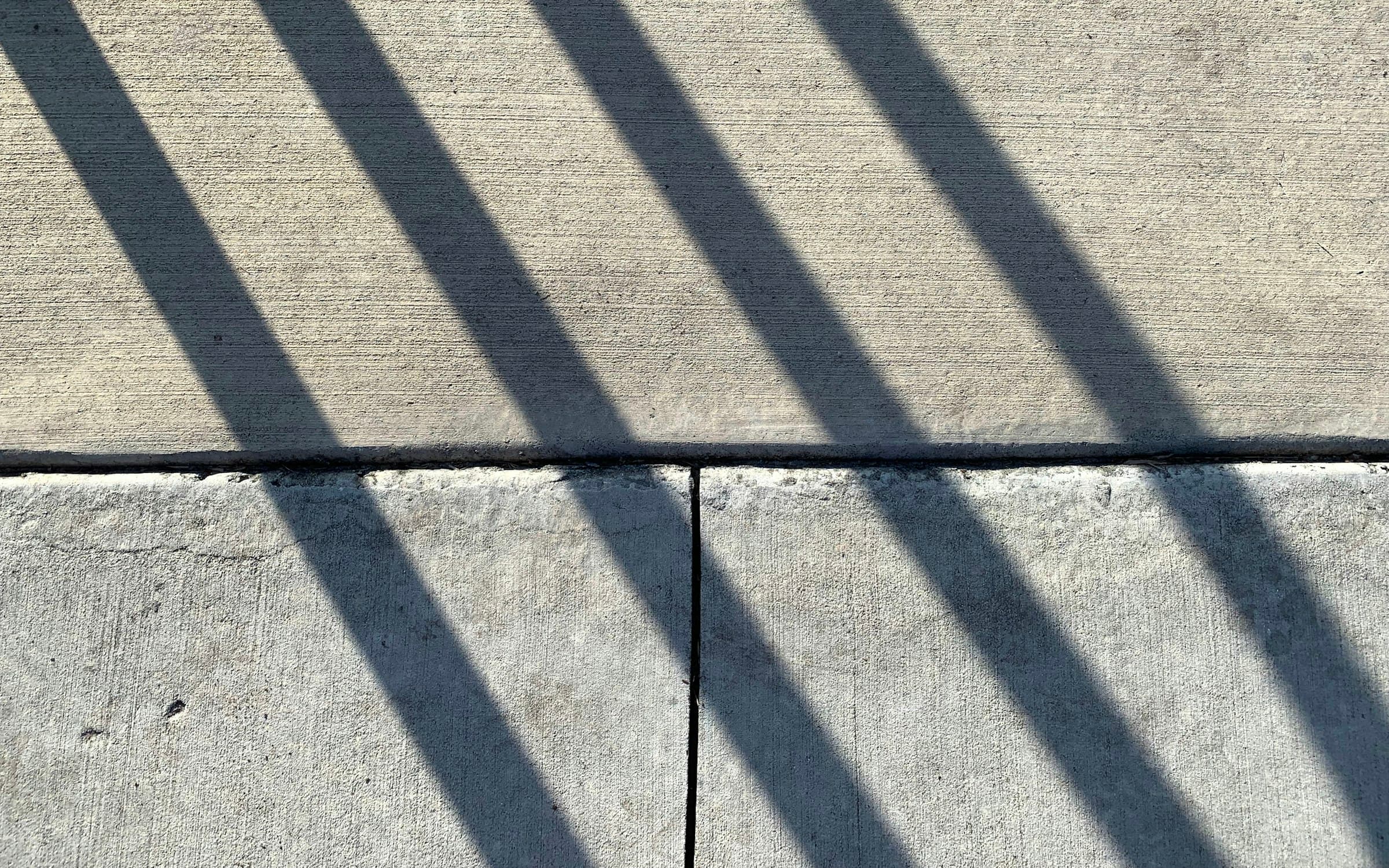 Lines and shadows forming a minimal pattern